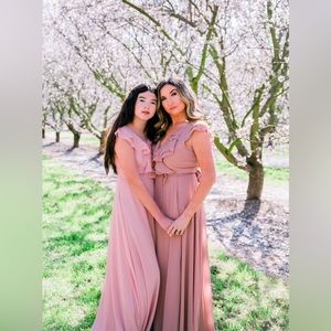 Moments like these dress in dusty rose